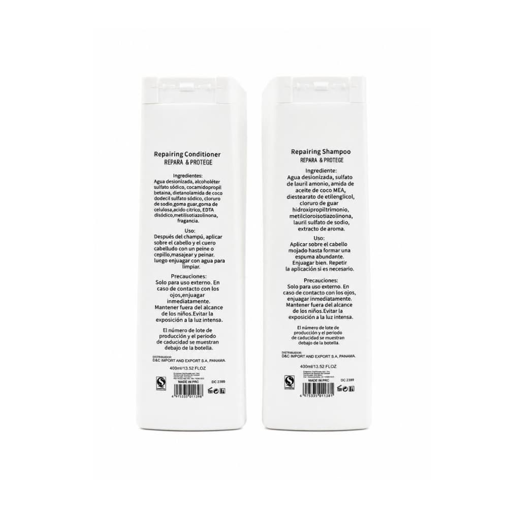 Juego reparador de champú y acondicionador menta fresca DCabello (400 ml) - Miniatura 2