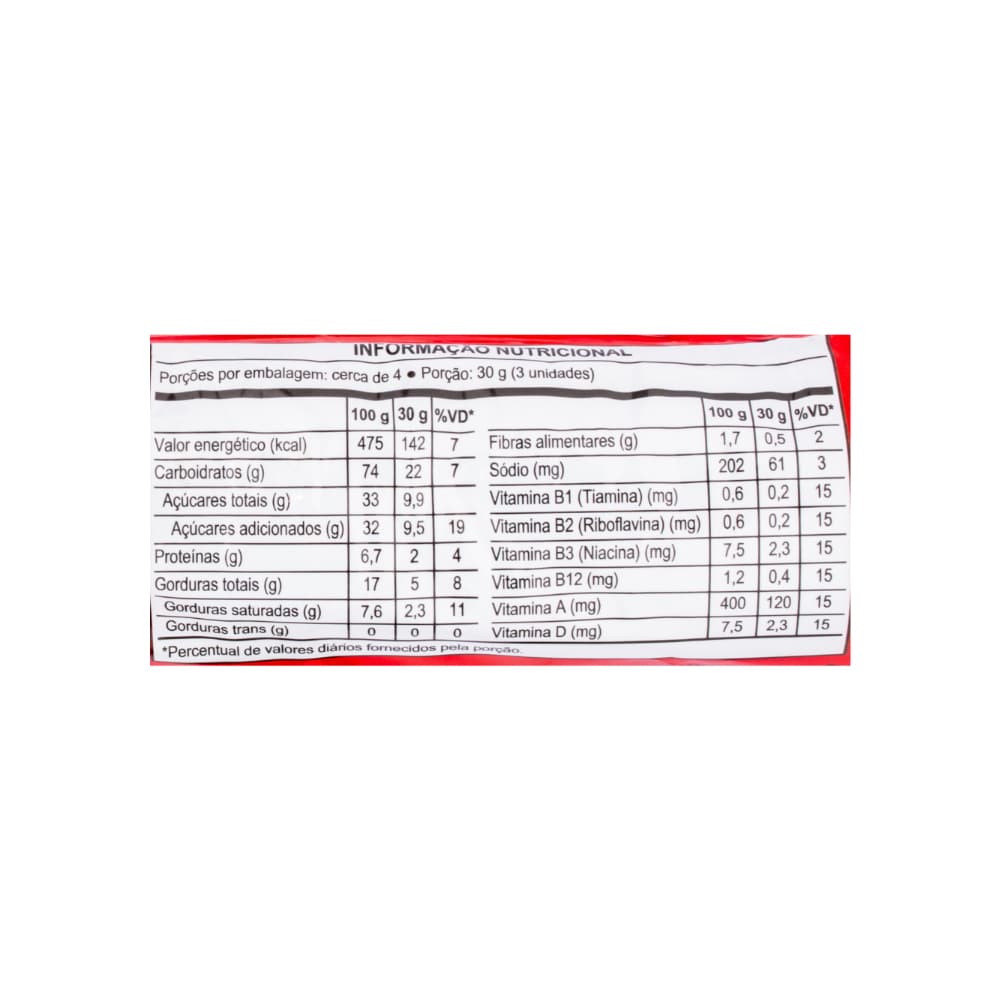 Galletas de chocolate con relleno sabor a chocolate Pica Pau Todeschini (115 g / 4.06 oz) - Miniatura 3