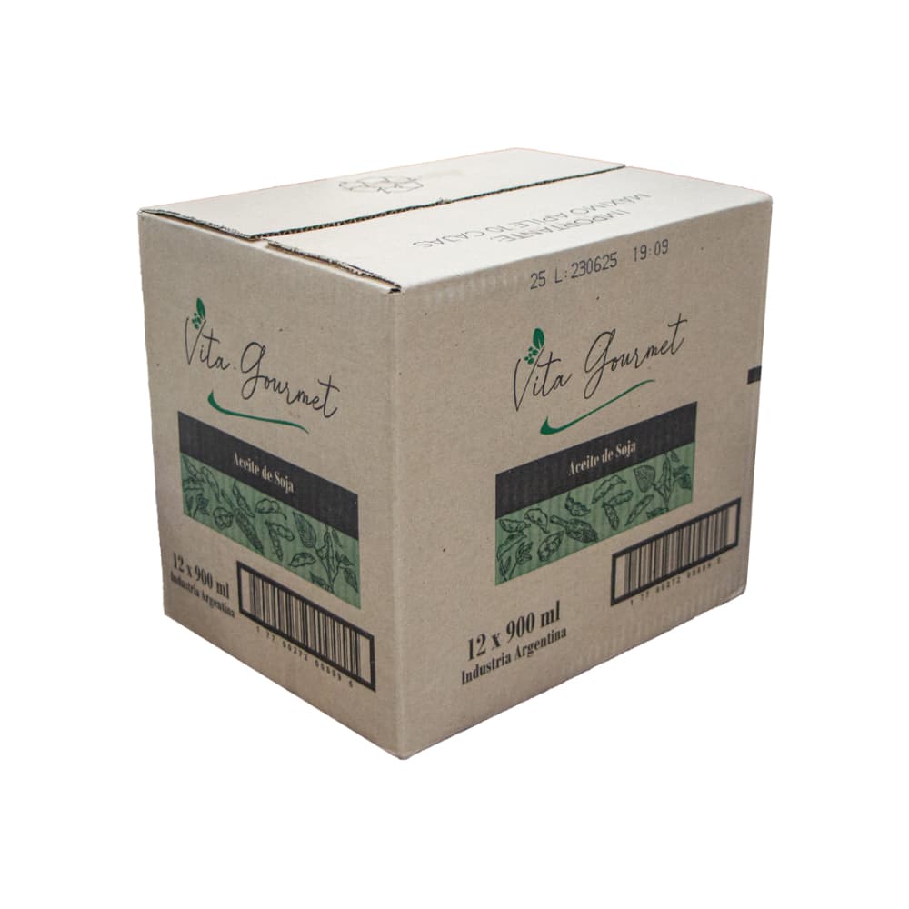 Caja de aceite de soja Vita Gourmet (12 x 900 ml) - Imagen 1