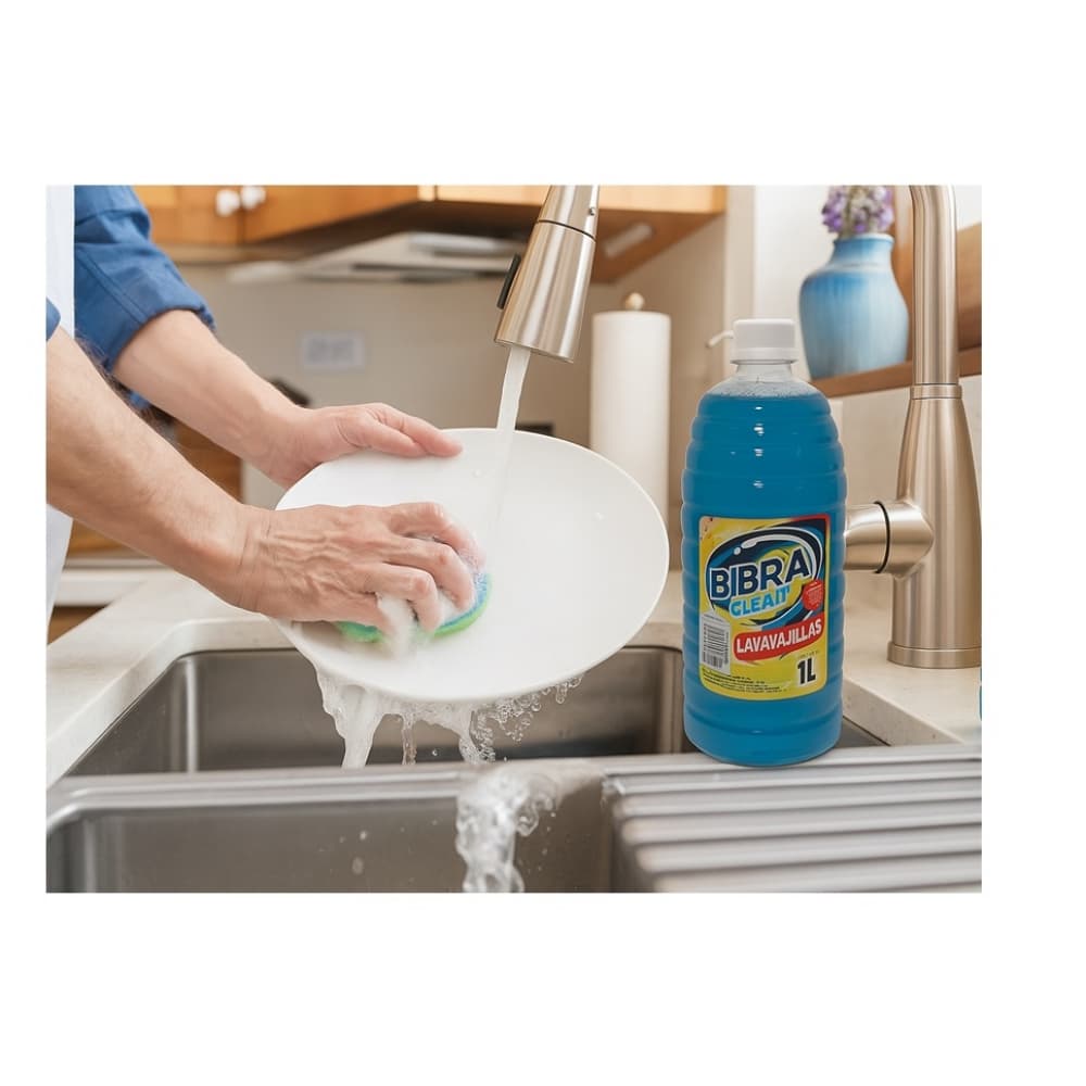 Detergente lavavajillas azul Bibra (1 L) - Miniatura 3