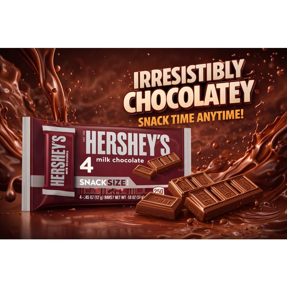 Barras de chocolate con leche tamaño snack Hershey's (4 x 12 g) - Miniatura 4