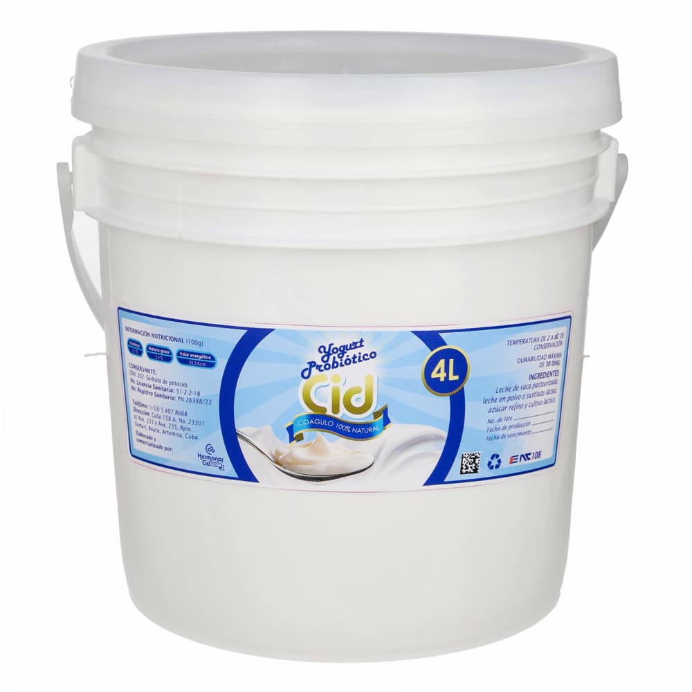 Yogurt probiótico 100 % natural Cid (4 L) - Imagen 1