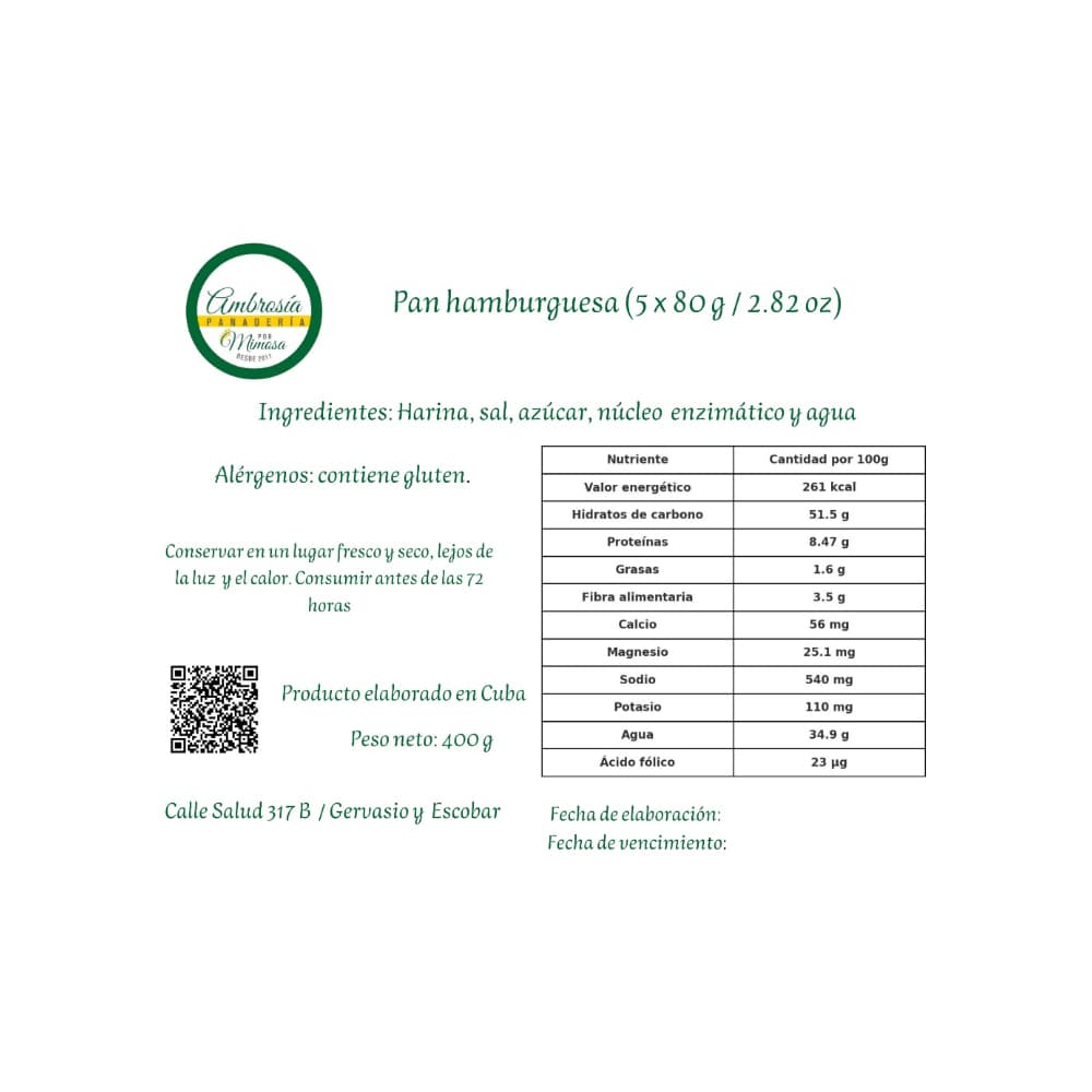 Pan hamburguesa ( 15 x 80 g / 2.82 oz) - Miniatura 3