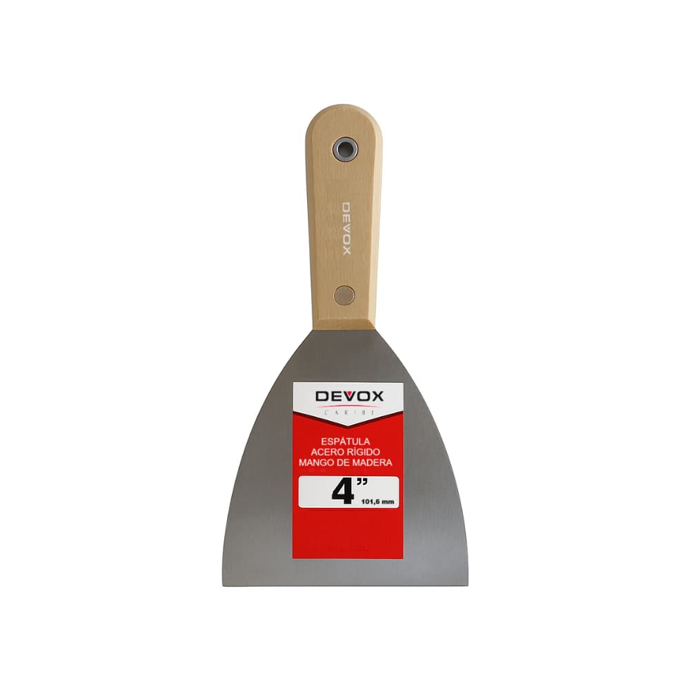 Espátula de acero rígida mango de madera Devox Caribe - Miniatura 1
