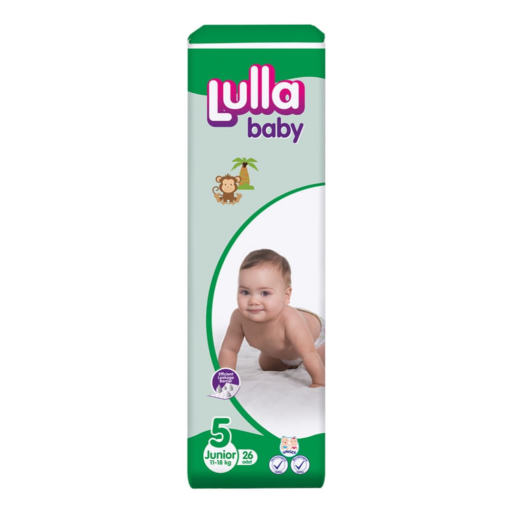 Pañales desechables - culeros - para bebé etapa 5 Lulla Baby Junior (5 x 26 U) - Miniatura 4