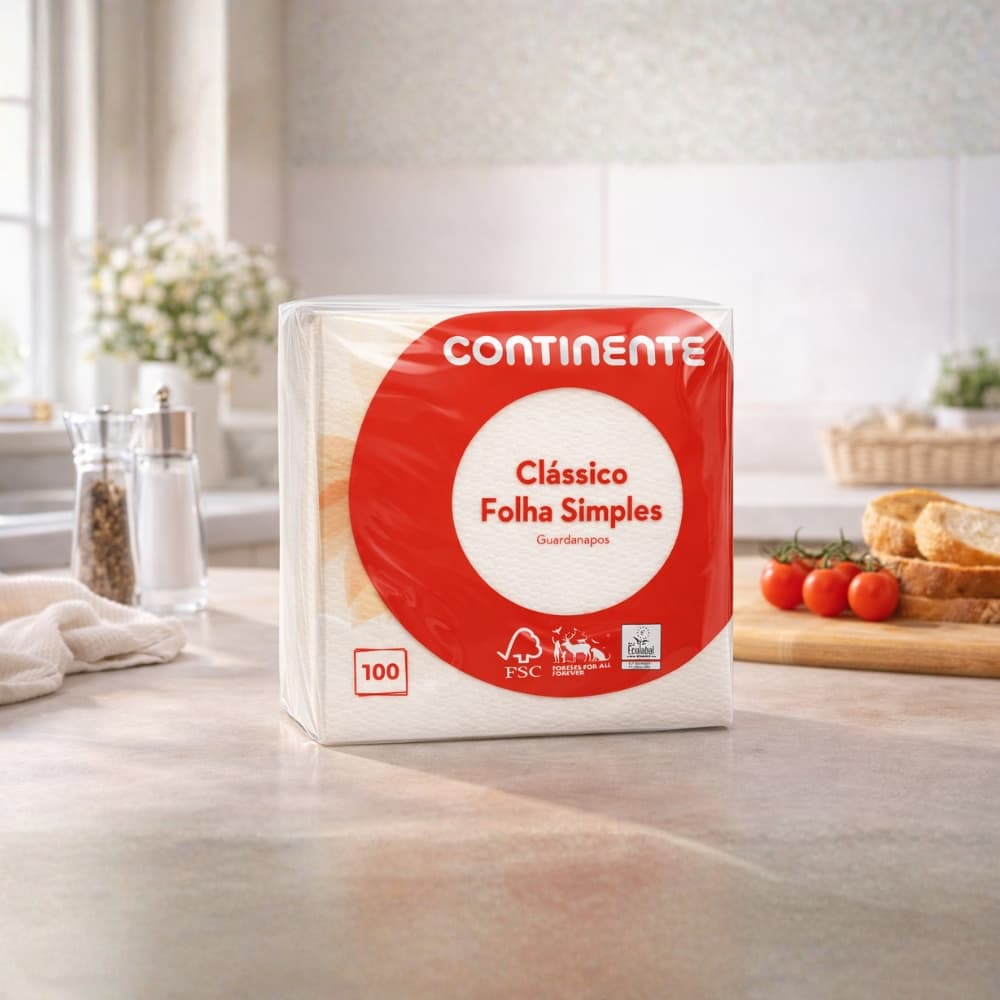 Servilletas blancas de una capa Continente (100 U) - Miniatura 3