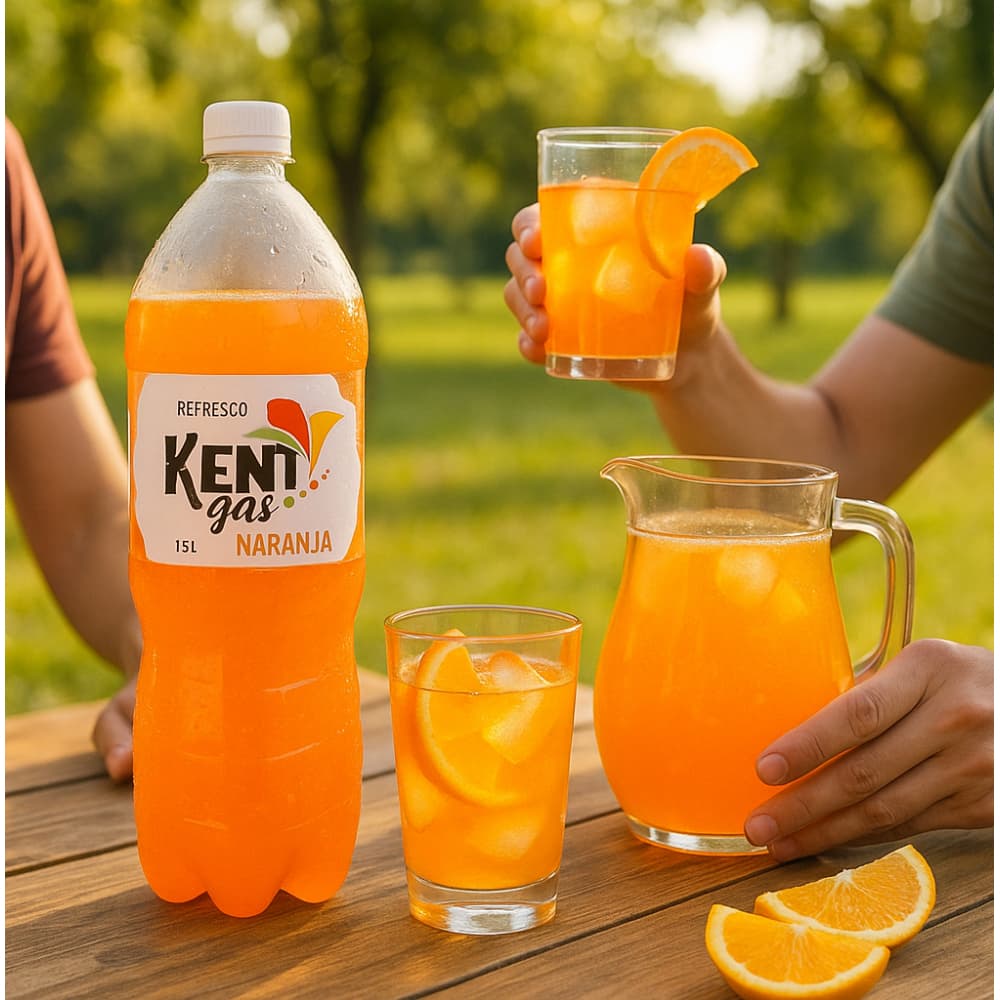 Refresco gaseado sabor naranja Kenti (3 x 1.5 L) - Miniatura 4