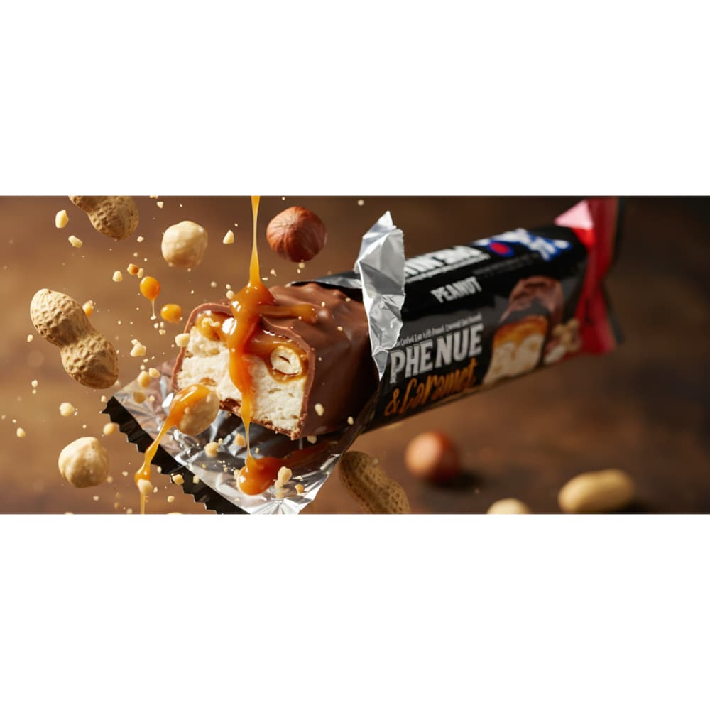 Barra cubierta de cacao con maní, caramelo y nueces Bifa (75 g / 2.64 oz) - Miniatura 4