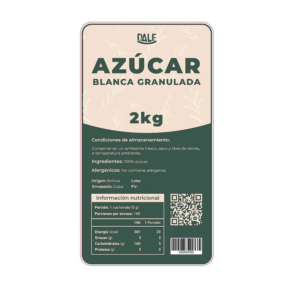 Azúcar blanca granulada Dale (2 kg / 4.4 lb) - Miniatura 3