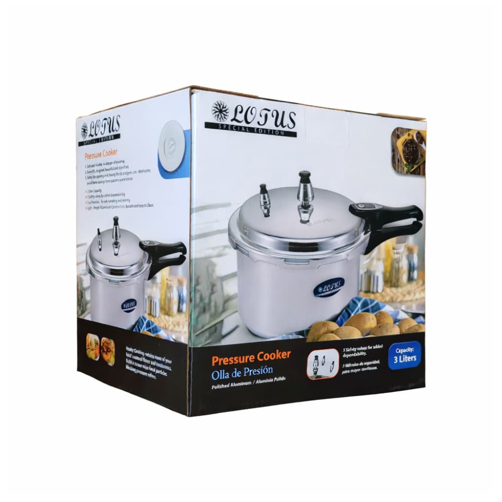 Olla de presión de tres válvulas de 3 L Lotus Home Collection - Miniatura 2