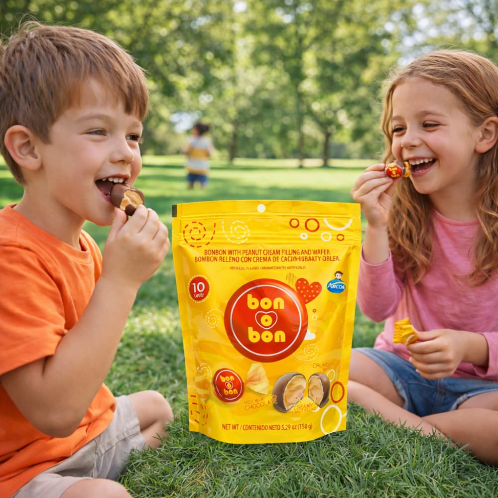Bombón relleno de crema de maní doypack Bon o Bon (12 x 150 g / 5.29 oz) - Miniatura 5
