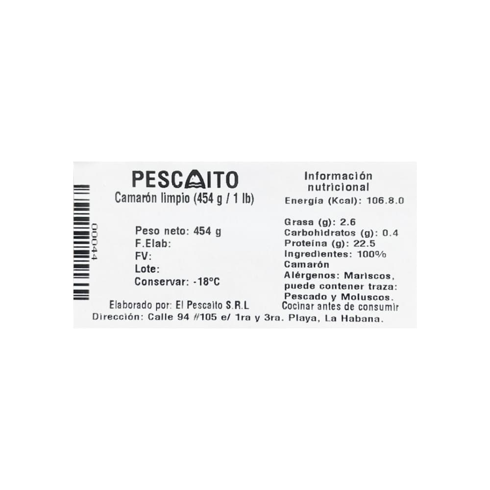 Camarón limpio Pescaito (454 g / 1 lb) - Miniatura 4