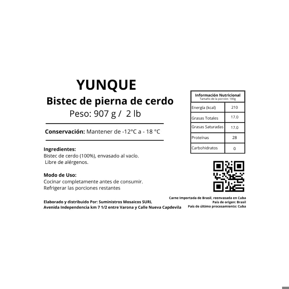 Bistec de pierna de cerdo Yunque (907 g / 2 lb) - Miniatura 4