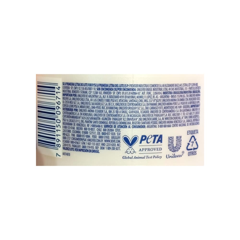 Máscara de tratamiento nutrición 10 en 1 Dove (300 g / 10.5 oz) - Miniatura 4