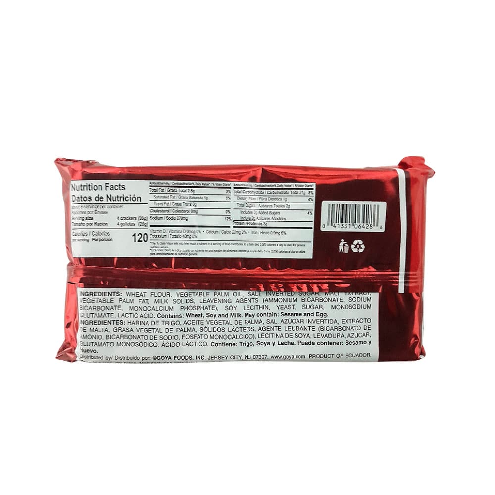 Galletas saladas tradicionales Saltines Goya (220 g / 7.76 oz) - Miniatura 2