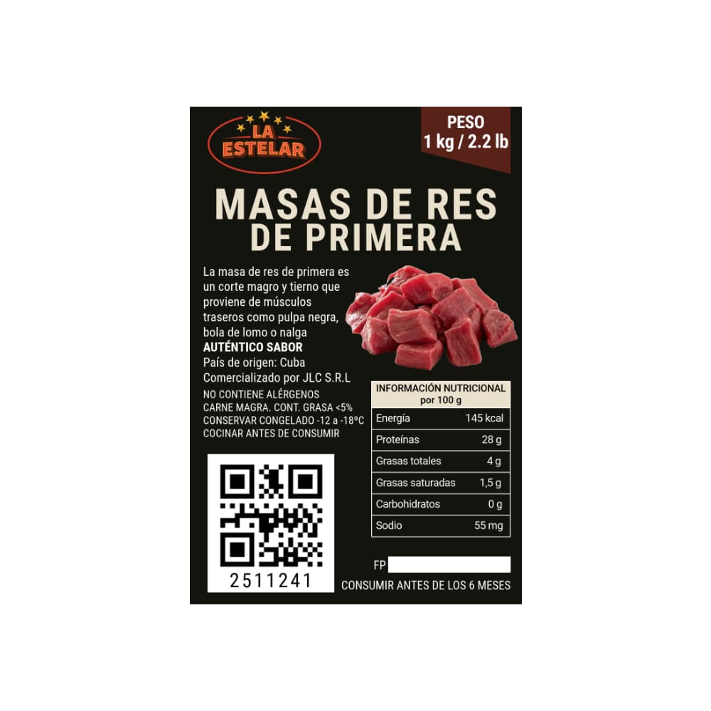 Masas de res de primera La Estelar (1 kg / 2.2 lb) - Miniatura 3