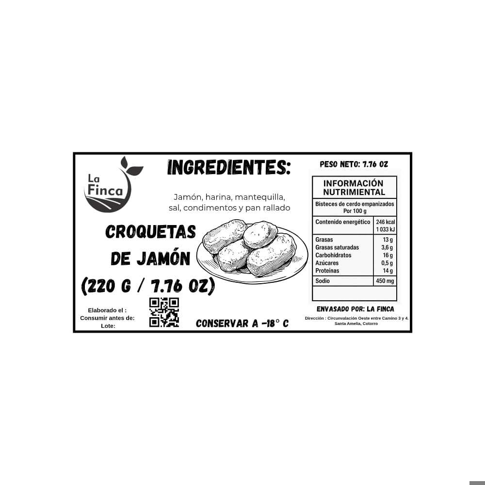 Croquetas de jamón La Finca (220 g / 7.76 oz) - Miniatura 4