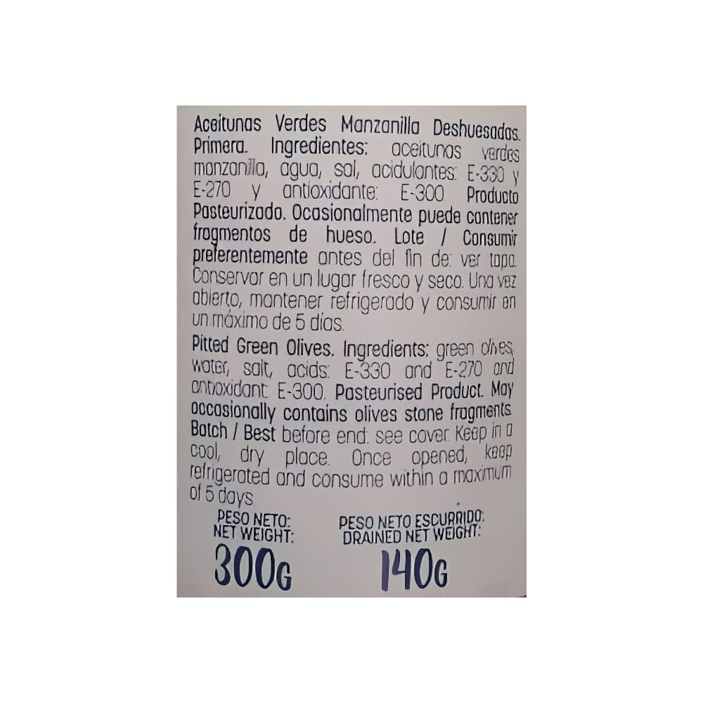 Aceitunas verdes deshuesadas La Abuela Mercedes (300 g / 10.58 oz) - Miniatura 2