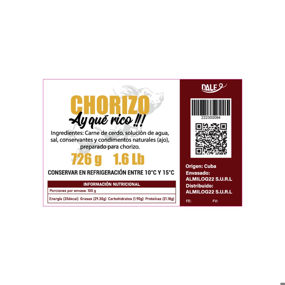 Chorizo Ay Que Rico (726 g / 1.6 lb) - Miniatura 2