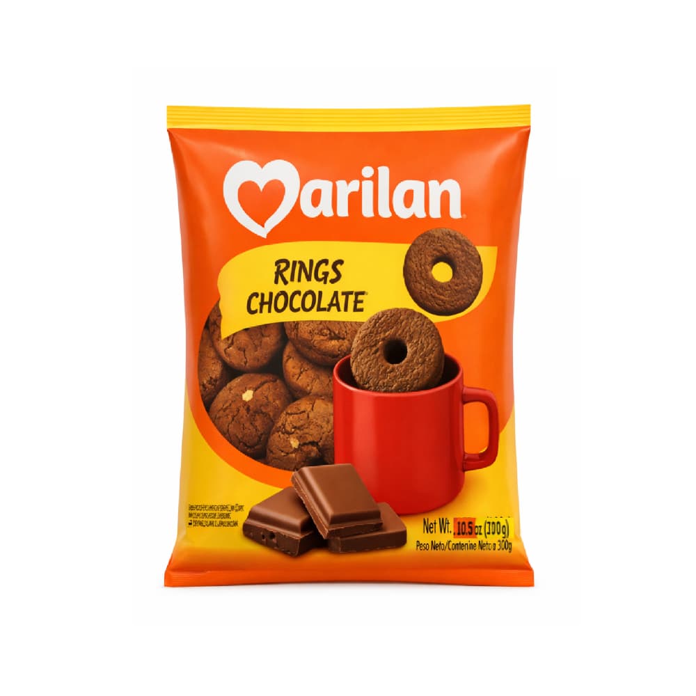 Galleta de chocolate con forma de rosquilla Rings Marilan (300 g / 10.58 oz) - Miniatura 1