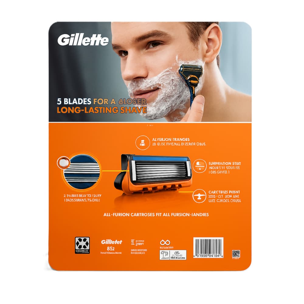 Cuchillas de afeitar para hombre, 16 repuestos de cartucho Gillette Fusion5 (16 U) - Miniatura 2