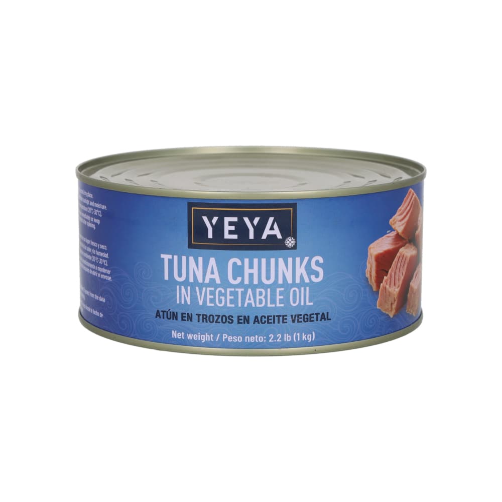 Atún en trozos en aceite vegetal YEYA (1 kg / 2.2 lb) - Imagen 1