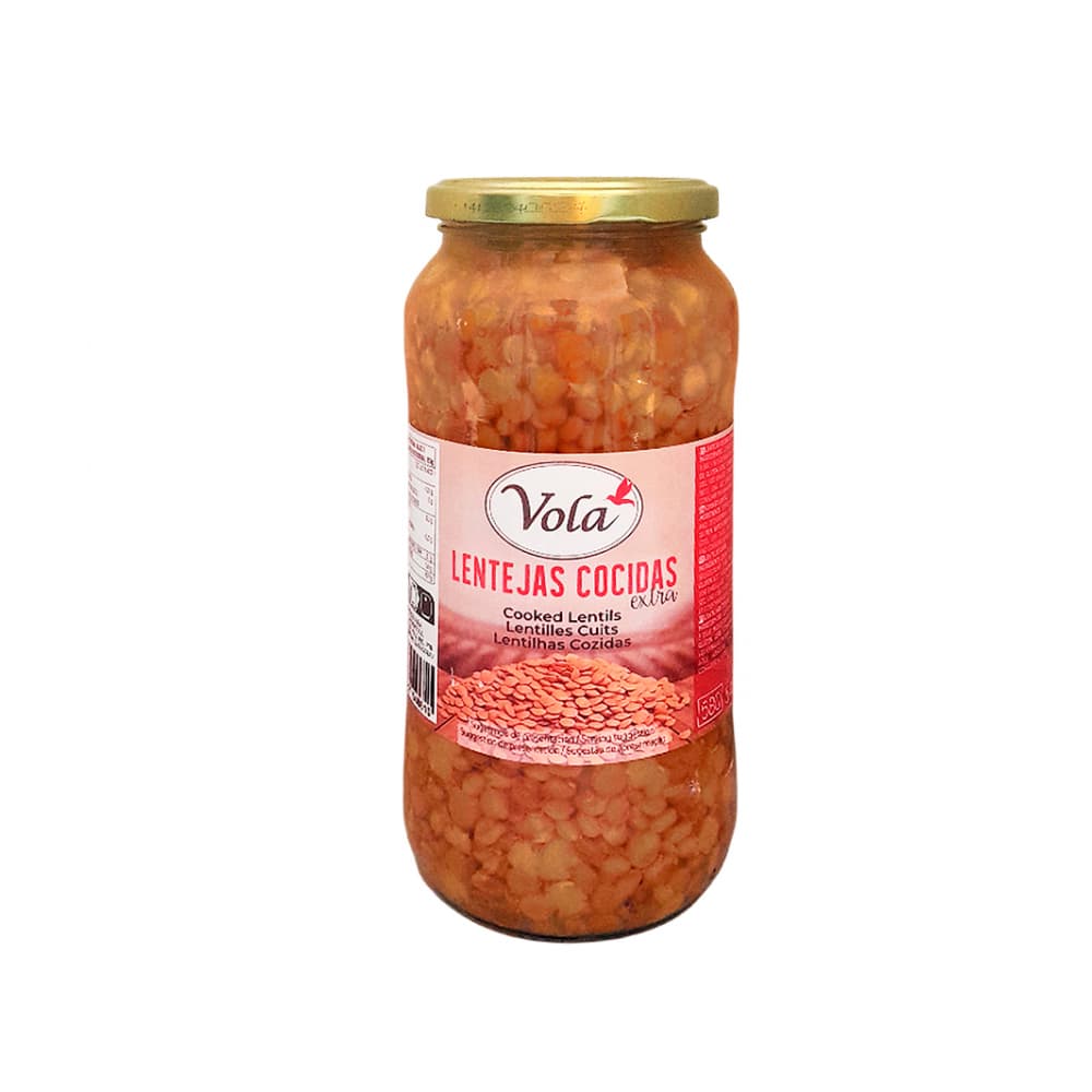 Lentejas cocidas extra Volá (540 g / 1.19 lb) - Imagen 1