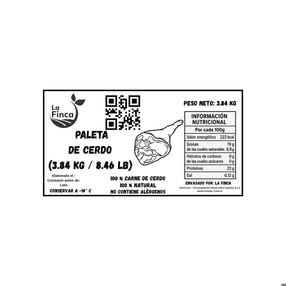 Paleta de cerdo La Finca (3.84 kg / 8.46 lb) - Miniatura 4