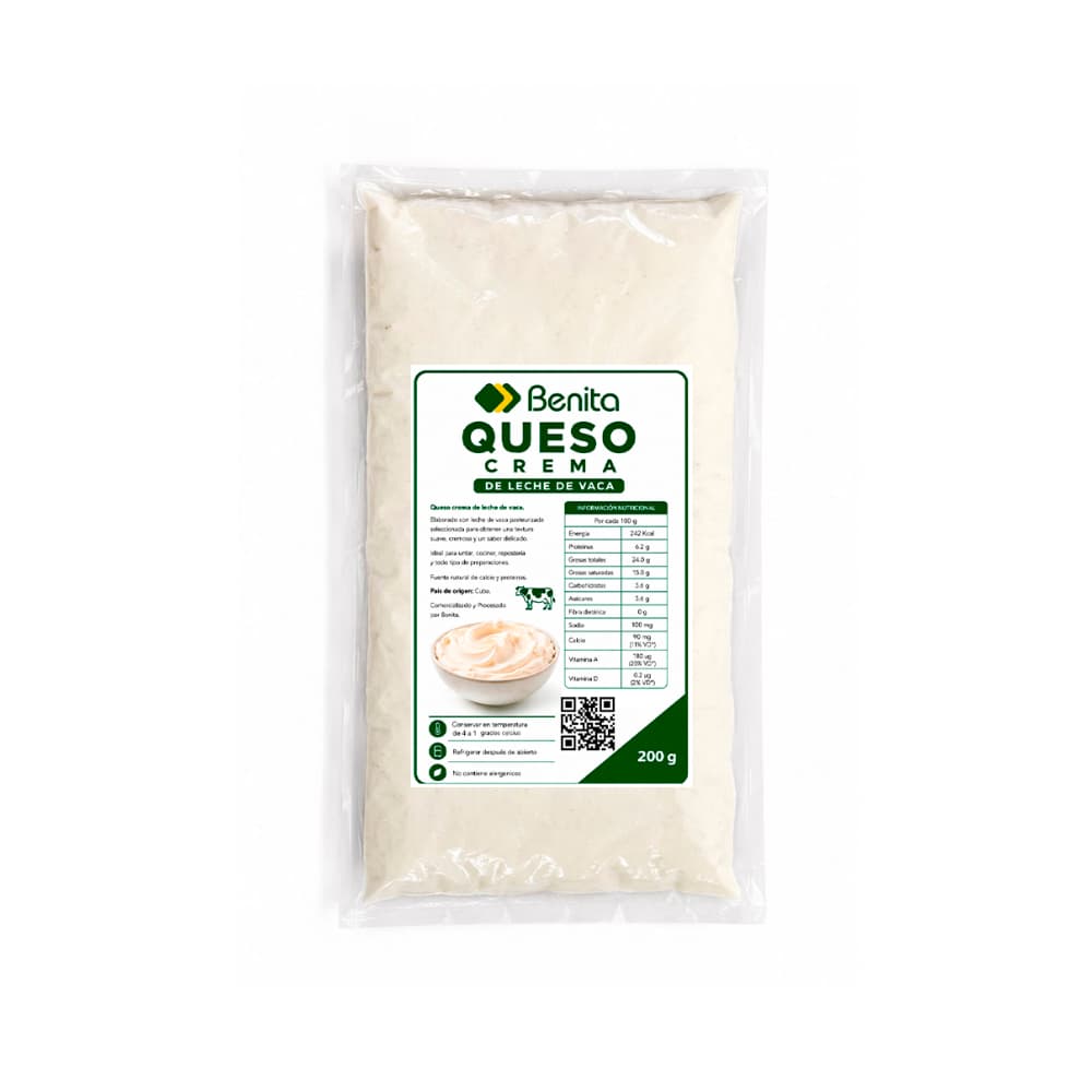 Queso crema de leche de vaca Benita (200 g / 7.05 oz) - Miniatura 1