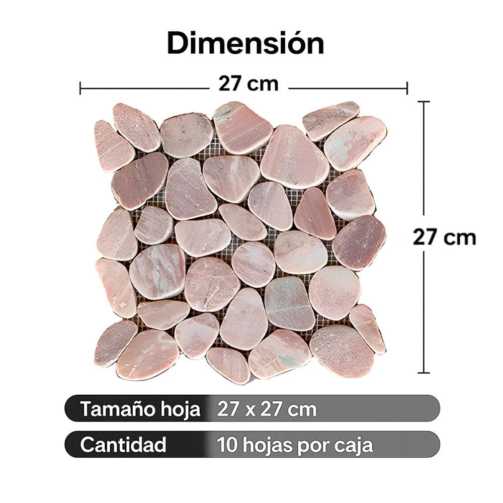 Caja de losas - Mosaico Fantasy Brown 27 x 27 cm – piedra natural Zeric (10 U) - Miniatura 3