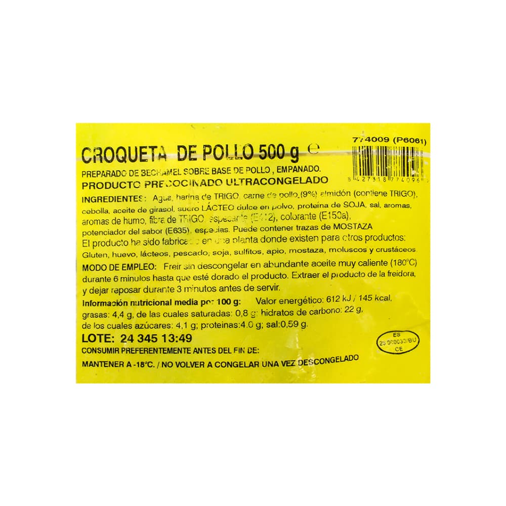 Croquetas caseras de pollo Frioro (500 g / 1.10 lb) - Miniatura 3