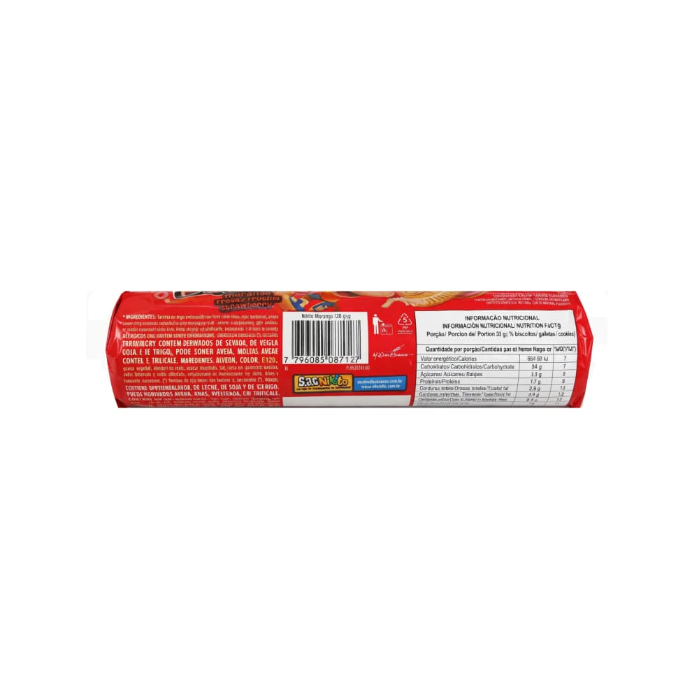 Galletas dulces con crema sabor fresa Nikito (6 x 120 g / 4.23 oz) - Miniatura 3