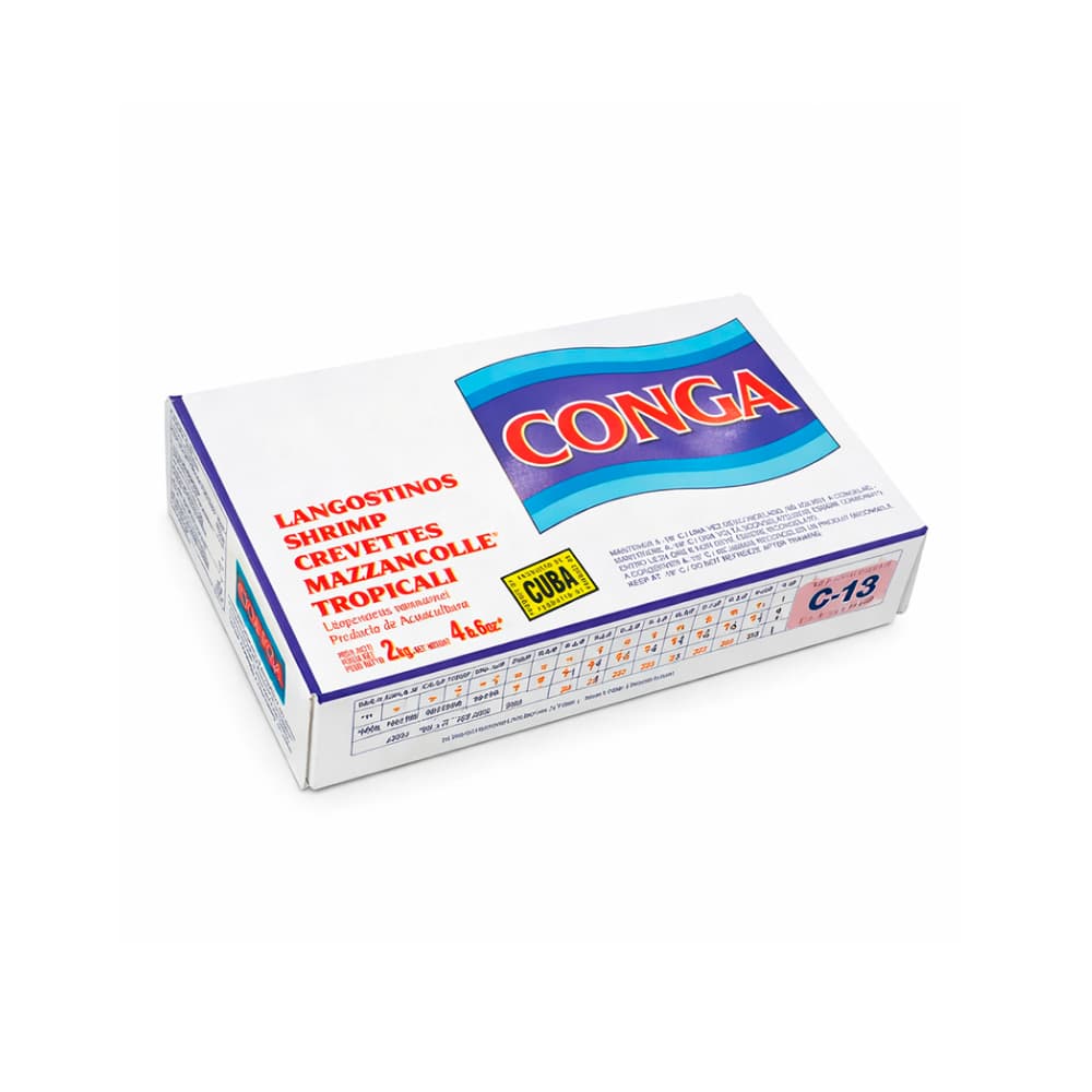 Caja de camarón sin cabeza con cáscara Conga (2 kg / 4.4 lb) - Miniatura 1