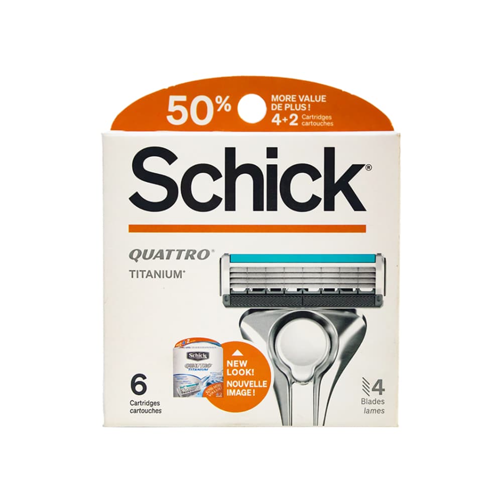 Repuestos para máquina de afeitar Quattro Titanium Schick (6 U) - Miniatura 2