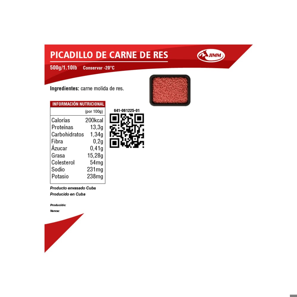 Picadillo de carne de res Jimm (500 g / 1.10 lb) - Miniatura 3