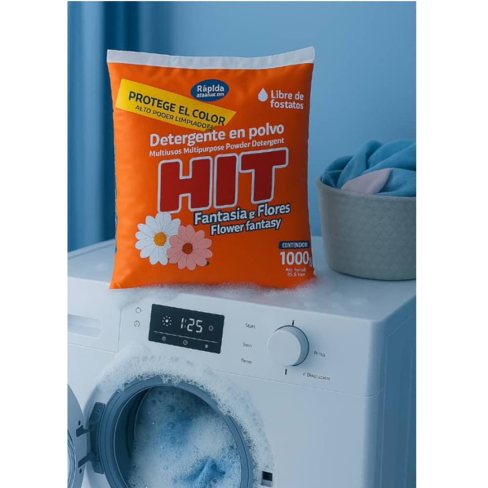 Detergente en polvo fantasía de flores Hit (35.27 oz / 1000 g) - Miniatura 3