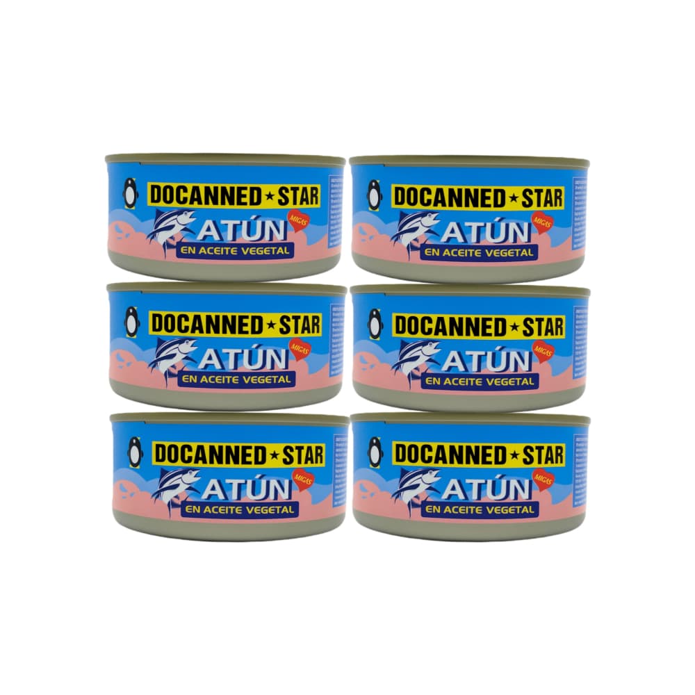 Atún en aceite vegetal Docanned Star (6 x 140 g / 4.9 oz) - Miniatura 1