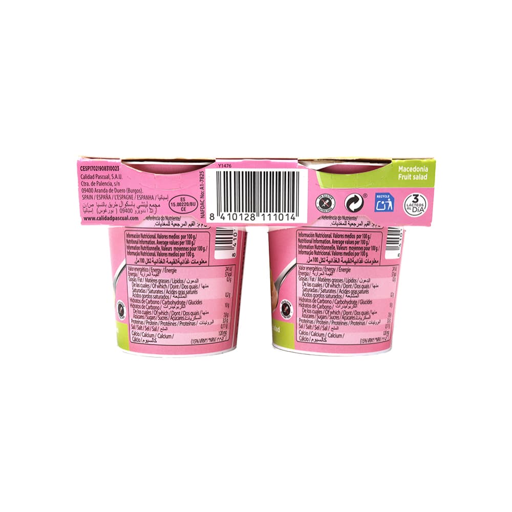 Yogurt desnatado con macedonia Pascual (500 g / 1.10 lb) - Miniatura 3