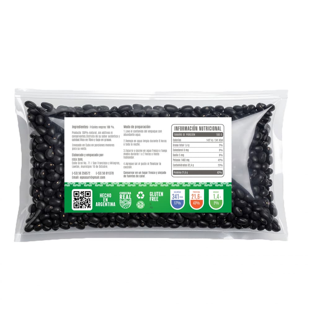 Frijoles negros Cosecha Real (500 g / 1.1 lb) - Miniatura 2