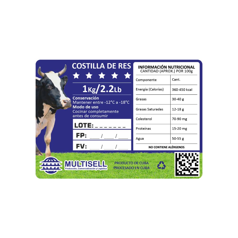 Costilla de res Multisell (1 kg / 2.2 lb) - Miniatura 4