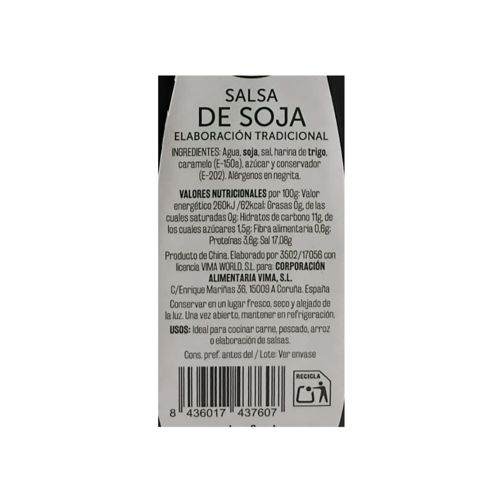 Salsa de soja Vima Foods (150 ml) - Miniatura 4