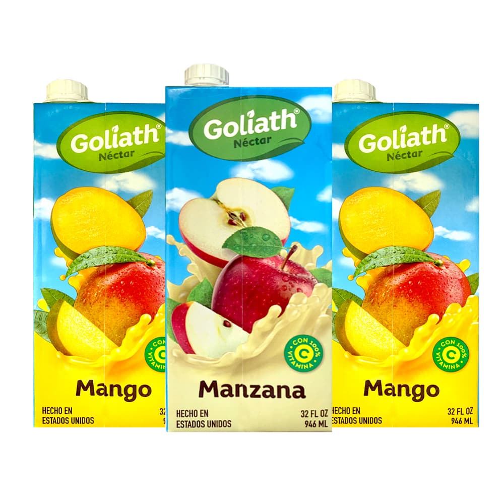 Jugos mixtos sabor a manzana + mango Goliath - Imagen 1