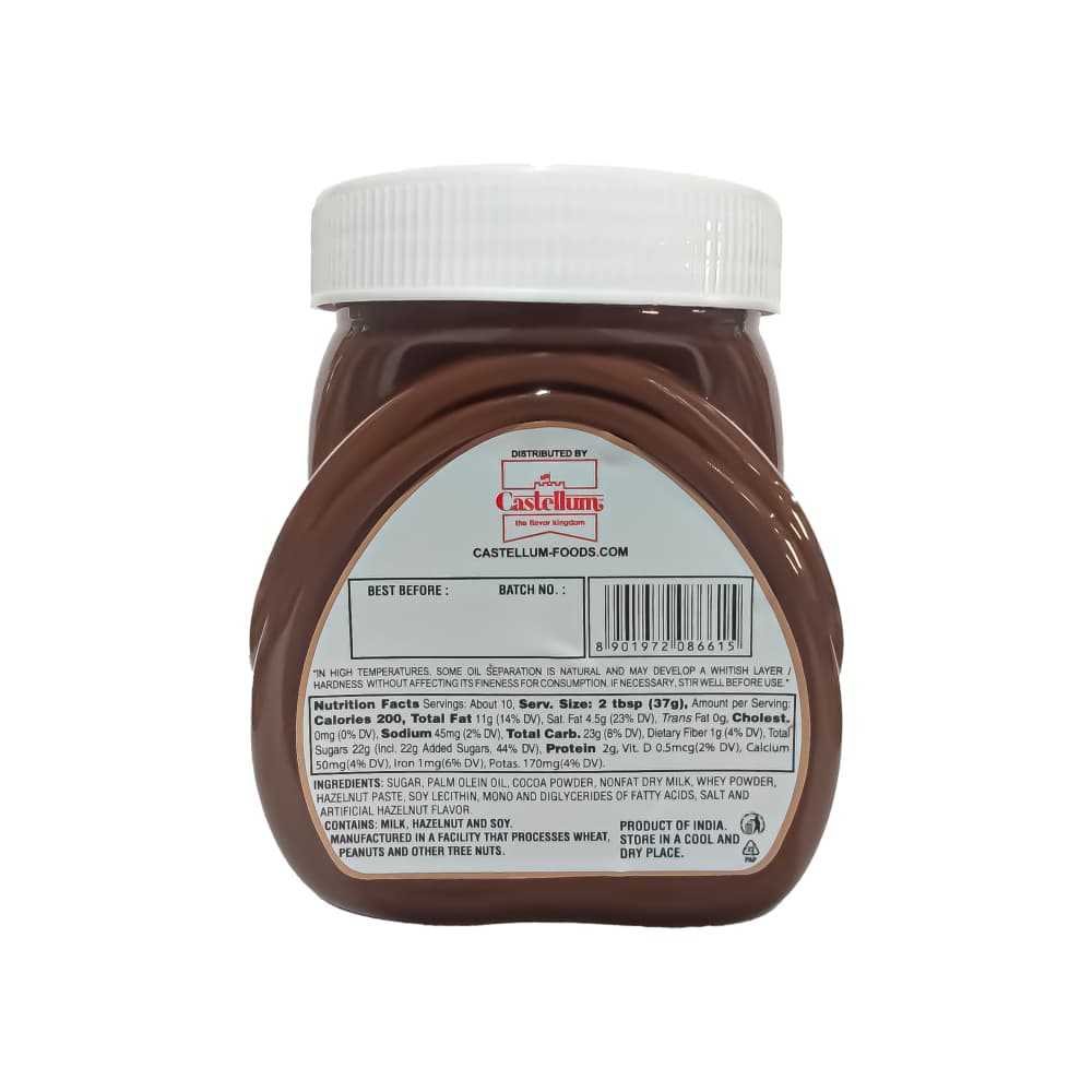 Crema de avellanas con cacao - tipo Nutella - Castellum (369 g / 13 oz) - Miniatura 2