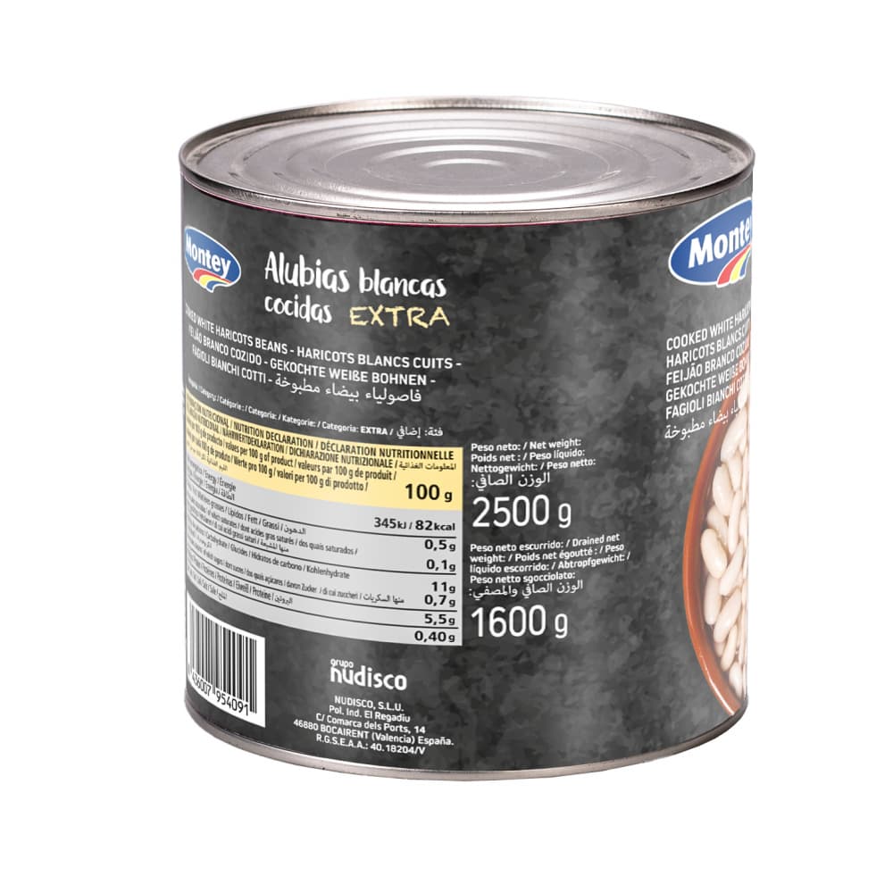 Frijoles blancos cocidos Montey (2.5 Kg / 5.5 lb) - Miniatura 4