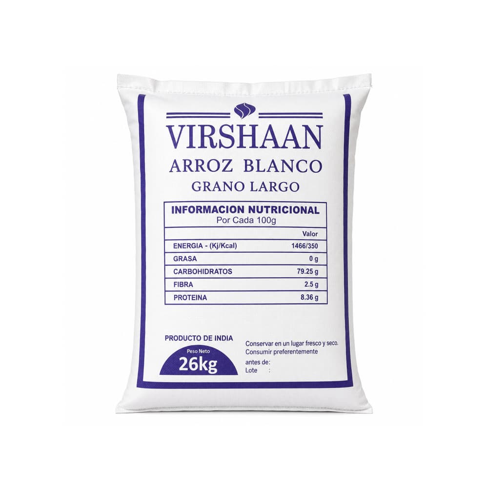 Arroz blanco grano largo Virshaan (26 kg / 57.32 lb) - Miniatura 2