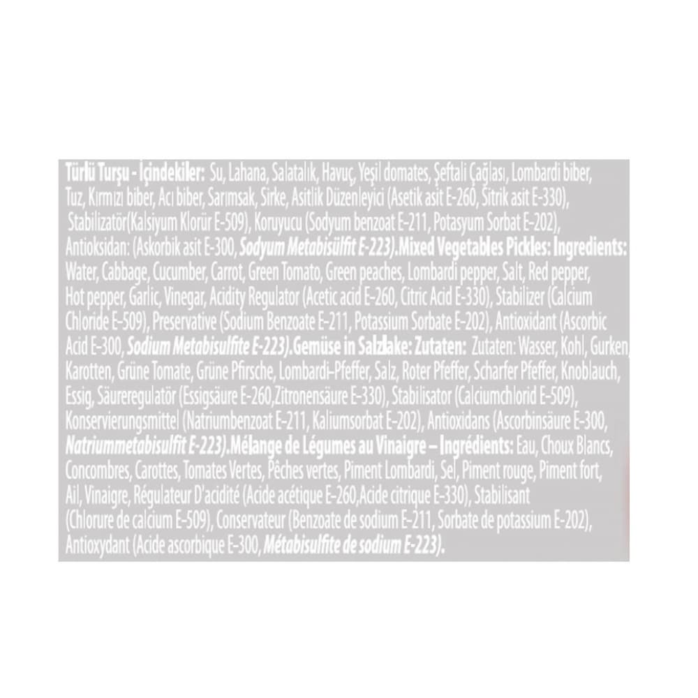 Encurtido de verduras mixtas Burcu (560 g / 1.23 lb) - Miniatura 4