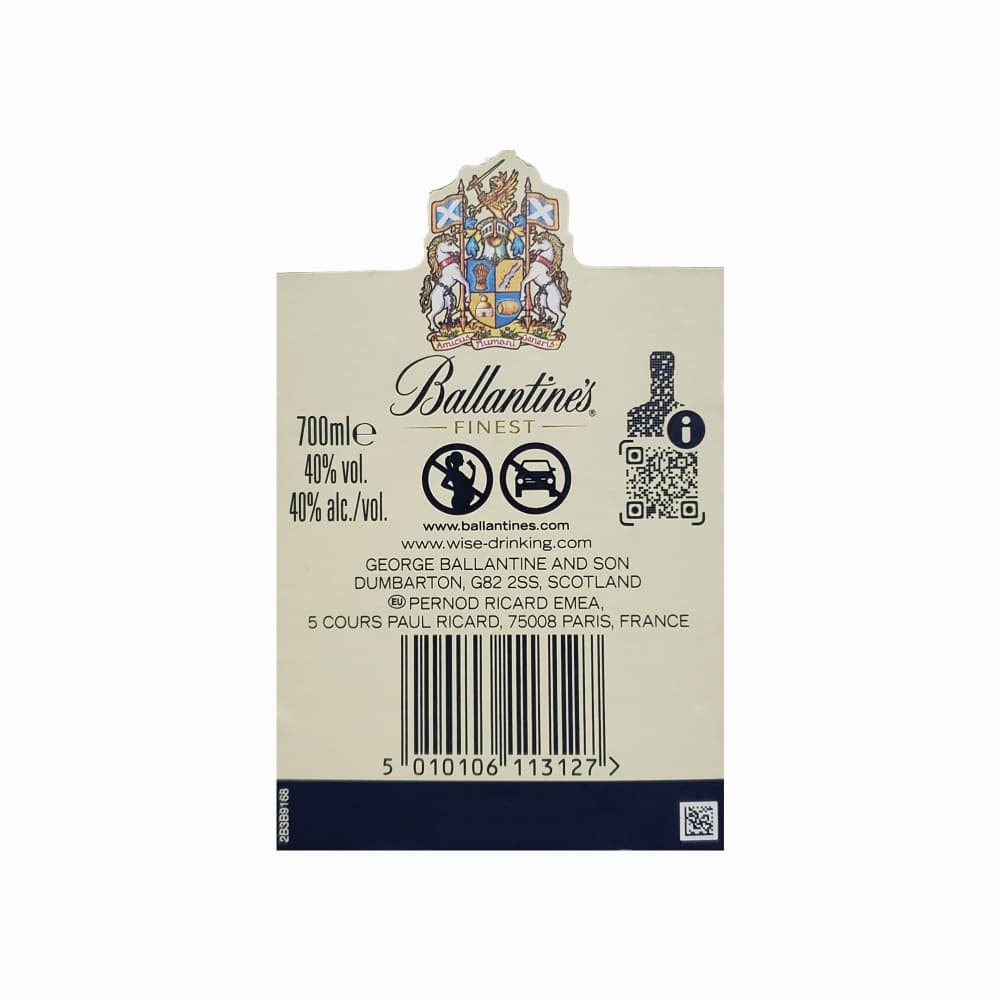 Whisky Escocés Mezclado Finest Ballantine’s (700 ml) - Miniatura 3