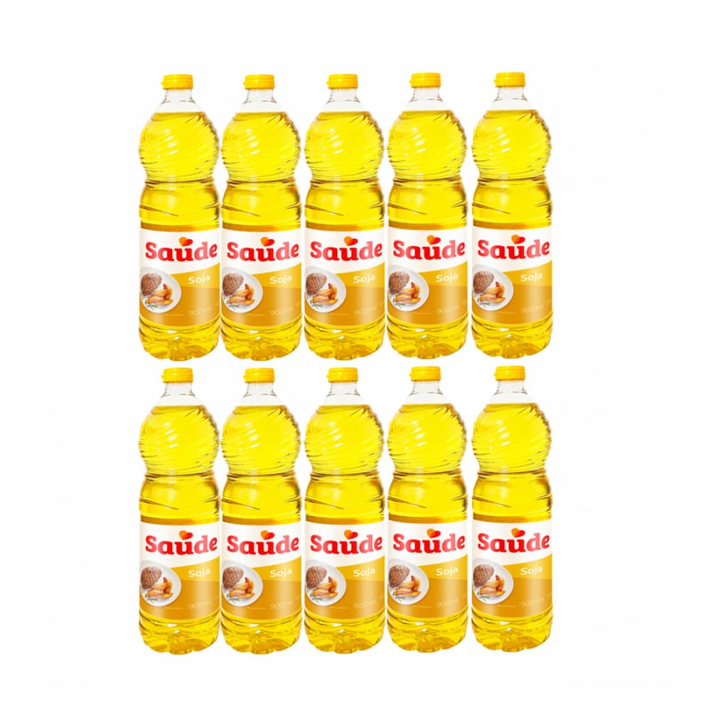 Aceite vegetal de soja Saude (10 x 900 ml) - Imagen 1