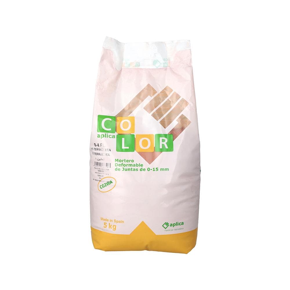 Cemento de cola para juntas color terracota Aplicacolor (5 kg / 11 lb) - Imagen 1