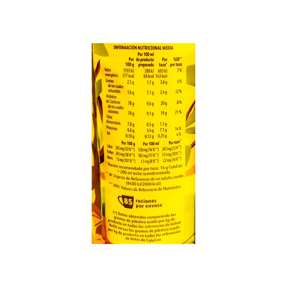 Chocolate en polvo Colacao (1.2 kg / 2.64 lb) - Miniatura 3